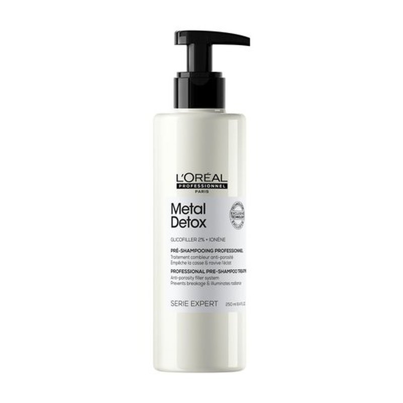 L'Oréal Professionnel Paris Metal Detox Pre-Shampoo Treatment - Strengthens, Refills Micro-Breaks and Protects Against Hard Water Metals, For Damaged and Color-Treated Hair