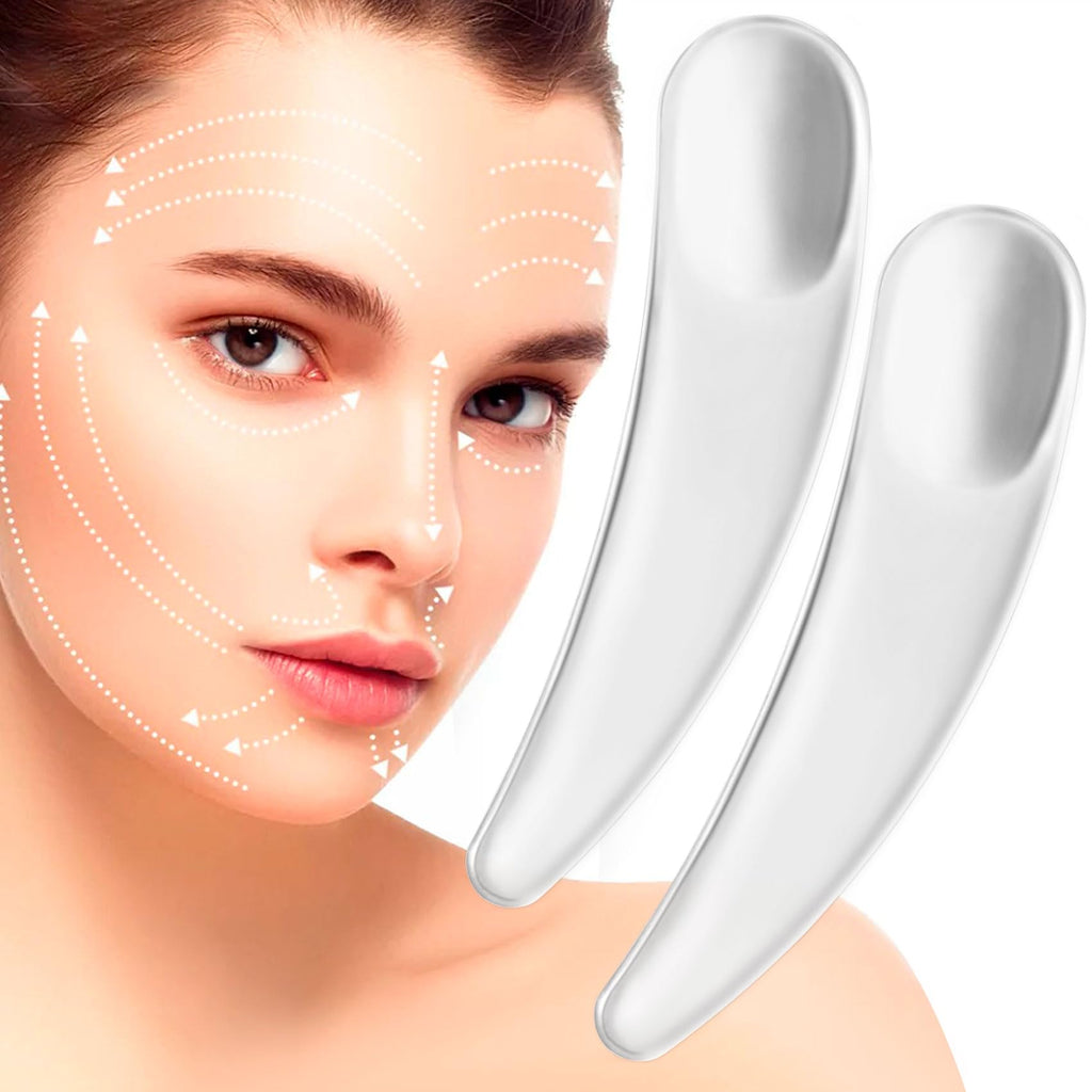Pndeyo 100pcs Mini Plastic Makeup Spatula, Disposable Cosmetic Cream Spatulas Spoon, Transparent Skincare Scoop Applicator Facial Massage Beauty Tools for Mixing and Sampling Face Eye Cream