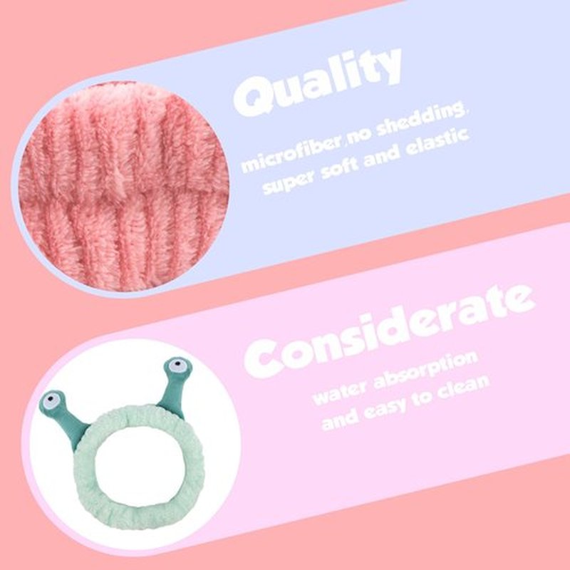 Canitor Snail Spa Headband Makeup Skincare Headband for Washing Face Small Cute Fun Funny Gifts Weird Stuff for Young Adult Women Teen Girl Self Skin Care Stocking Stuffers for Christmas