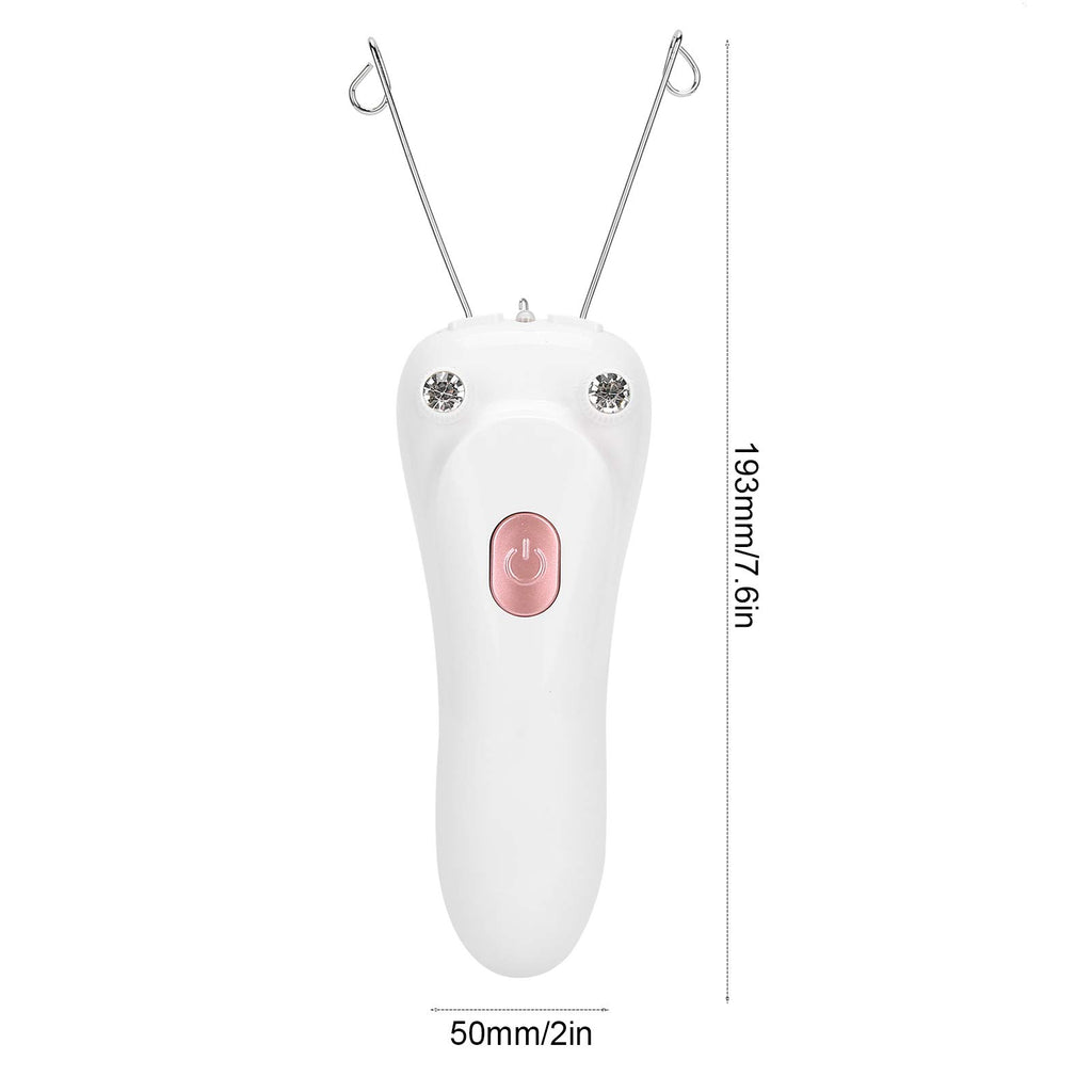 Sunicon Facial Threading Hair Removal, USB Rechargeable Electric Women Cordless Facial Threading Epilator Ladies Beauty Epilator Trimmer Cotton Threading Tool for Body Facial Pull(Pinks)