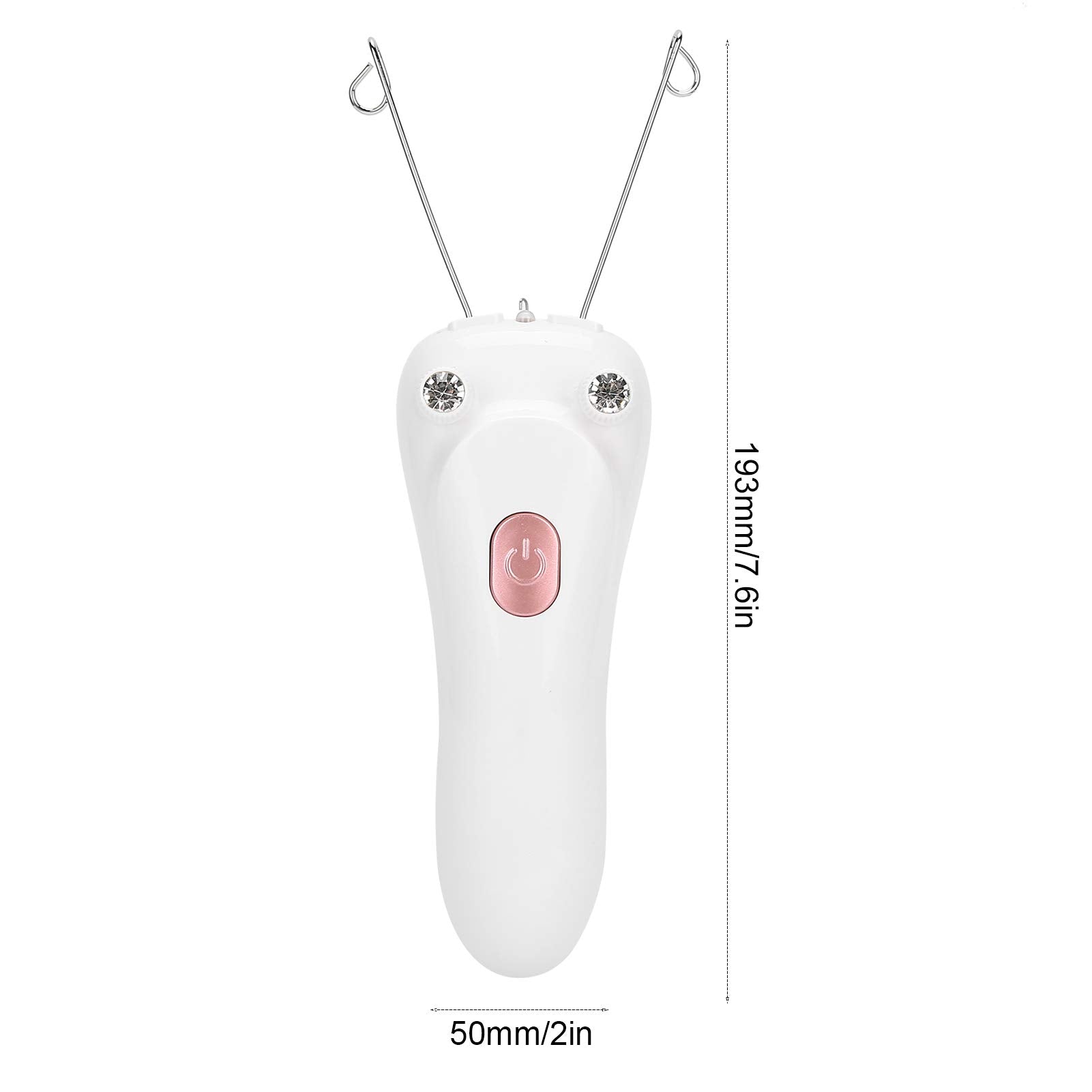Sunicon Facial Threading Hair Removal, USB Rechargeable Electric Women Cordless Facial Threading Epilator Ladies Beauty Epilator Trimmer Cotton Threading Tool for Body Facial Pull(Pinks)