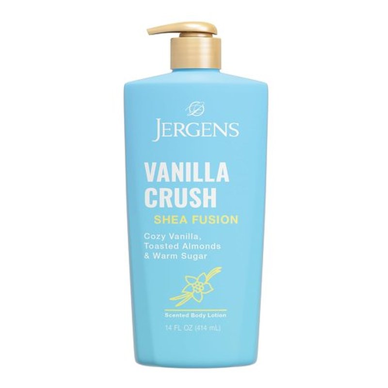 Jergens Body Lotion - Shea Fusion Vanilla Crush Moisturizer with Shea Butter & Vitamin E | 14 Fl Oz