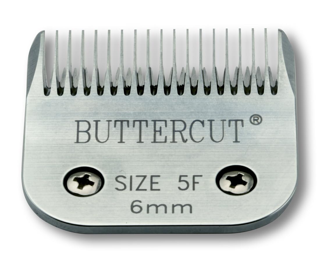 Geib Buttercut Stainless Steel Dog Clipper Blade, Size-5F, 1/4-Inch Cut Length,Red