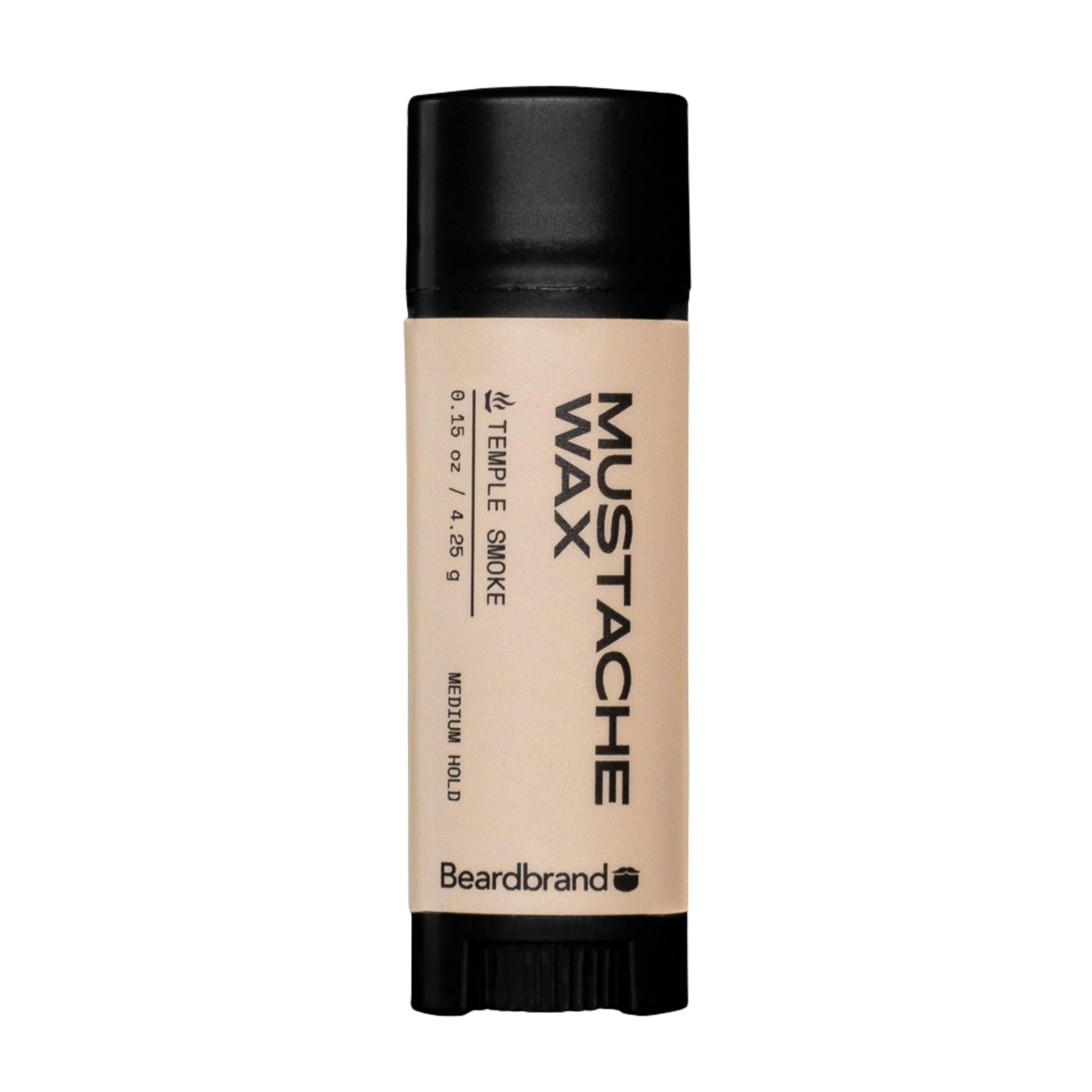 Beardbrand Mustache Wax - Flexible Medium Hold for Creating Natural-Looking Handlebar Mustache Styles - Temple Smoke - 0.15oz