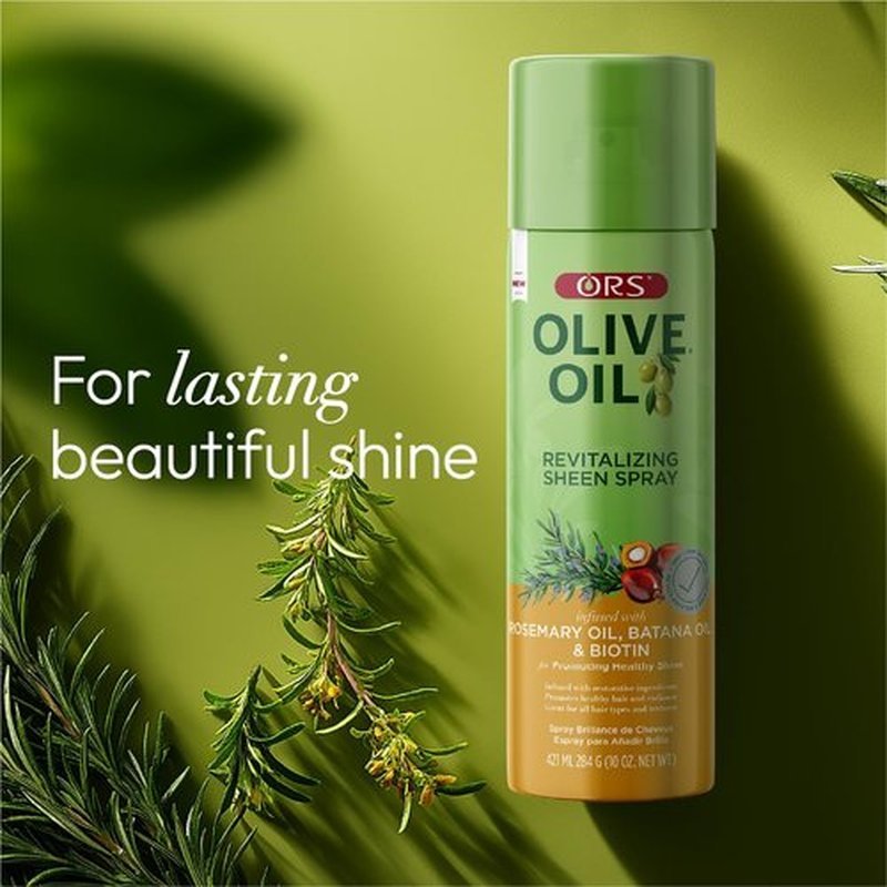 ORS Olive Oil Revitalizing Sheen Spray with Rosemary, Batana & Biotin Oil 10 Ounces
