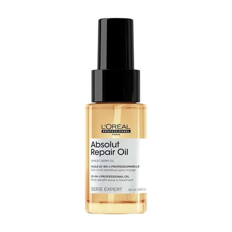 L'Oreal Professionnel Paris Absolut Repair 10-in-1 Oil - Nourishing Hair Oil for Dry, Damaged Hair | Repairs & Adds Shine