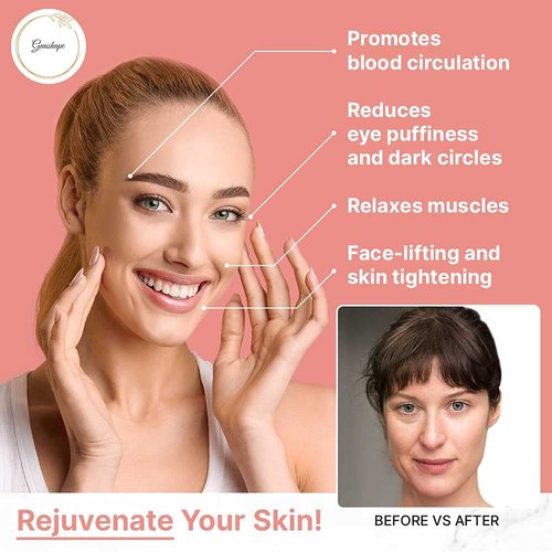 GUASHAPE Natural White Quartz Gua Sha Facial Tools | Guasha Tool for Face Sculpting, Shaping, Reduce Puffiness, Tension Relief | Stone for Eyes, Face and Body