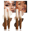 FeiCuiYun 2Pcs Dual-Ended 2-in-1 Cream Contour & Highlighter Stick Makeup For Face & Body – Waterproof, Long-Lasting, Suitable for All Skin Tones, (05+06)