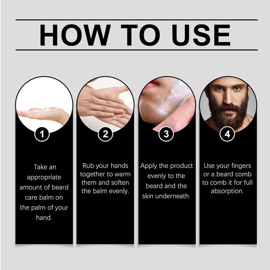 Beard Stimulating Balm for Men, Moisturizes & Strengthens Beard, Tames Flyaways & Hydrates Skin, 100 ml / 3.5 oz, Para Barba