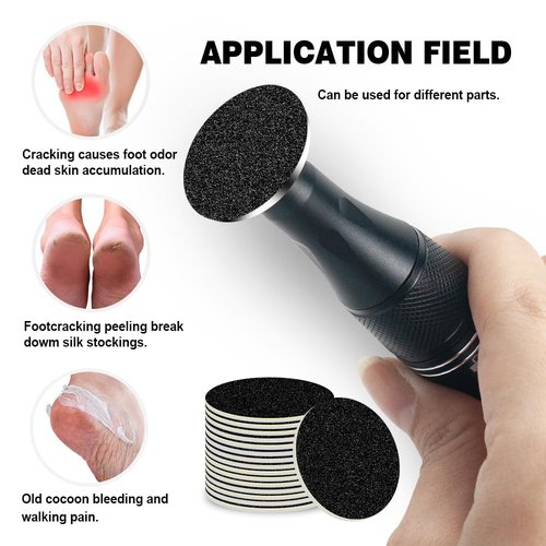 LIERKISS 100pcs Electric Callus Remove Sandpaper Discs Pads with Flat Nail Drill Bit Pedicure Drill Bits for Feet, Replacement Sandpaper Disk for Pedicure Manicure with Sanding Disc Nail Drill Bit
