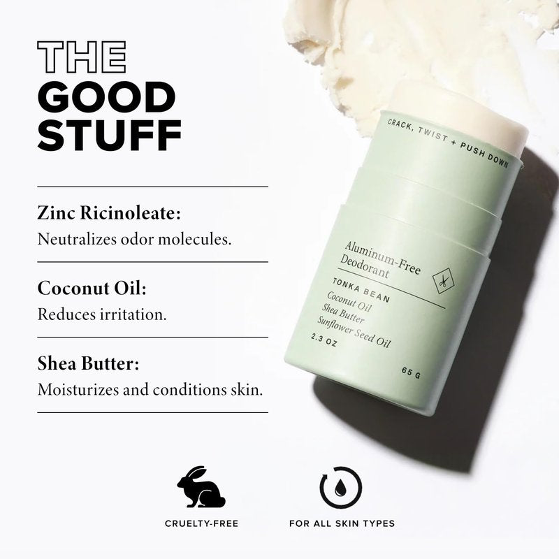 Blind Barber Aluminum-Free Deodorant - Naturally Derived Men's Stick with Shea Butter & Coconut Oil - Odor-Fighting Tonka Bean Scent (2.3 oz)