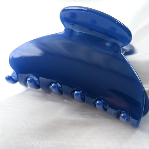 Prettyou Handmade Celluloid Acetate French Design Barrettes Tortoise Shell Claws Hair Claw Luxury Fashion Accessories Hair Clip for Women (dark blue)
