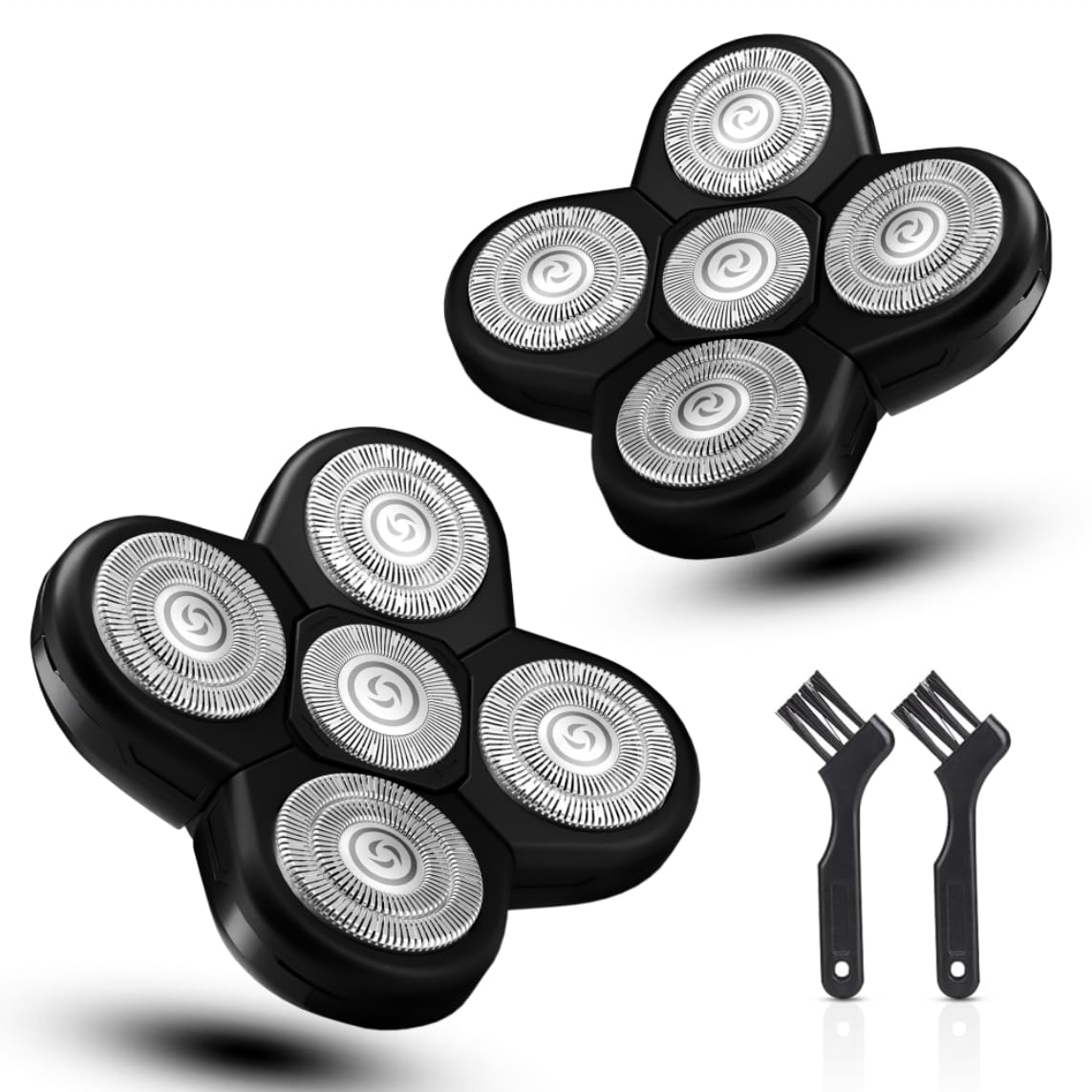 FAMELEC Upgraded Shaver Replacement Blades for Fre* Bi*d Replacement Blades, 5-Blade Rotary Electric Razor Head Shavers for Bald Men, Head Shaver Kit for Freedom, 2 Pack