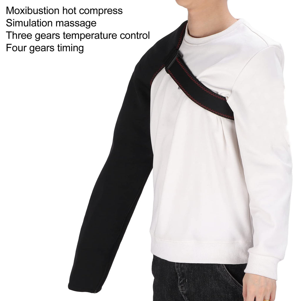 Heating Full Arm Wrap Brace, Electric Shoulder Massage Brace Shoulder, Massage Heated Braces for Left Right Shoulder 3 Gears Adjustable Compression Sleeve Wrap