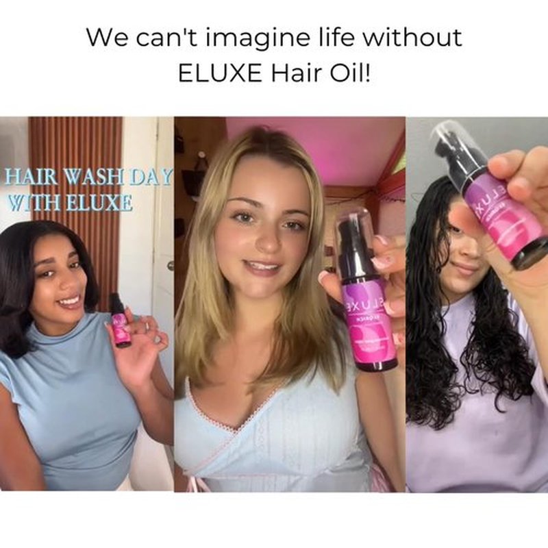 ELUXE Hair Oil - Smooth & Moisturize Frizz | Deep Hydration for Damaged Hair | 1 fl oz