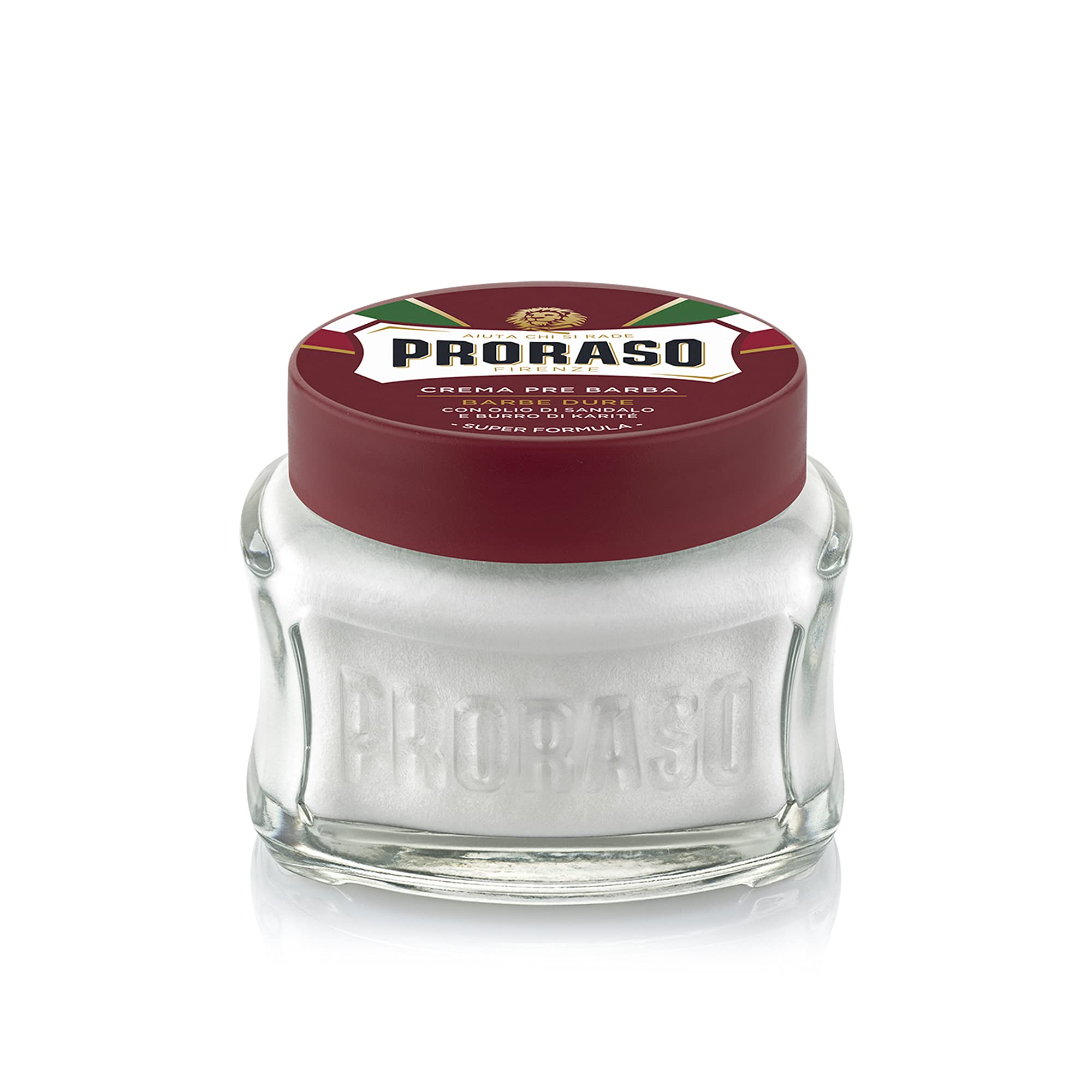 Proraso Pre Shave Conditioning Cream - Sandalwood Oil & Shea Butter - Moisturizing & Nourishing for Coarse or Hard Beards - Premium Italian Pre Shave Cream - 3.6oz