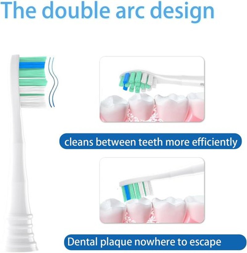 Philips Sonicare Replacement Toothbrush Heads - C2 Compatible, 6 Pack for Superior Oral Care