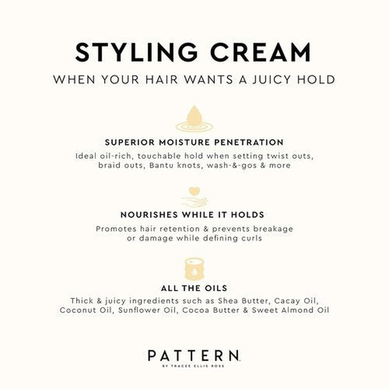 PATTERN Beauty Styling Cream - Define & Hold for Curly Hair 3B-4C | 25 Fl Oz