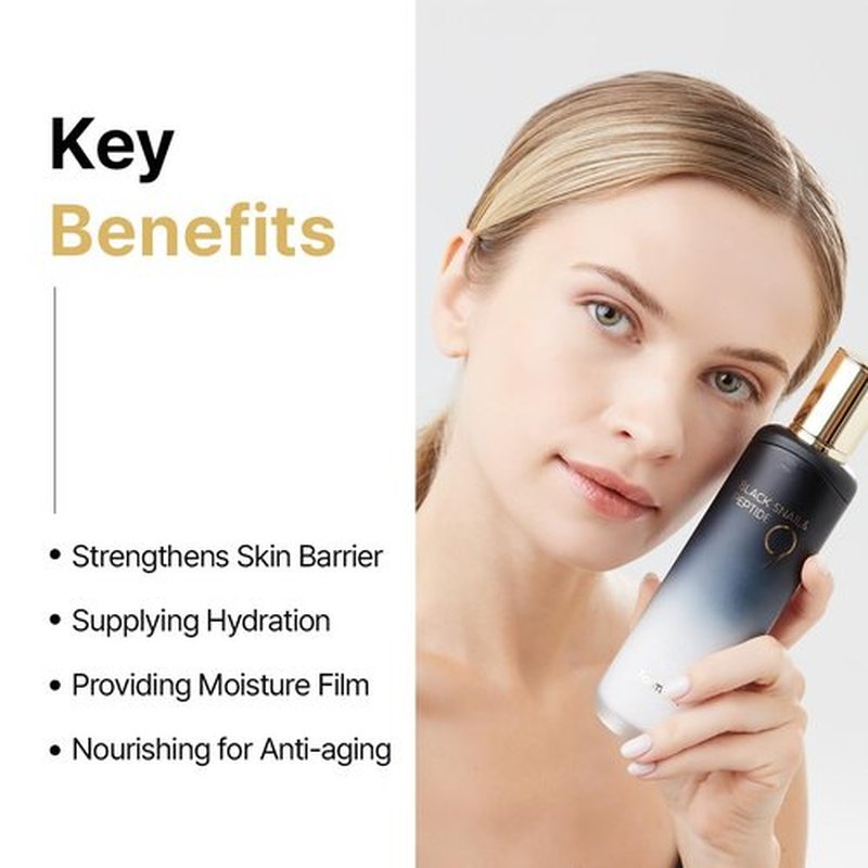 FARMSTAY Black Snail & Peptide 9 Perfect Emulsion, Snail Mucin Moisturizer for Elastic & Glow, Hydrating & Soften, Anti-aging, Barrier Repair, for Women & Men, Korean Skin Care, 4.05 fl.oz