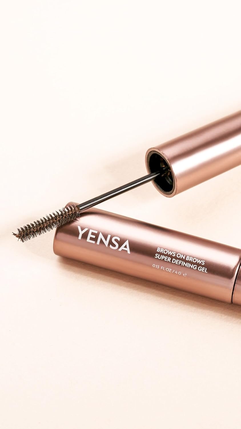 YENSA Brows On Brows Tinted Eyebrow Gel - Long-Wear Superfood Formula for Color & Thickness - Auburn (0.17 oz)