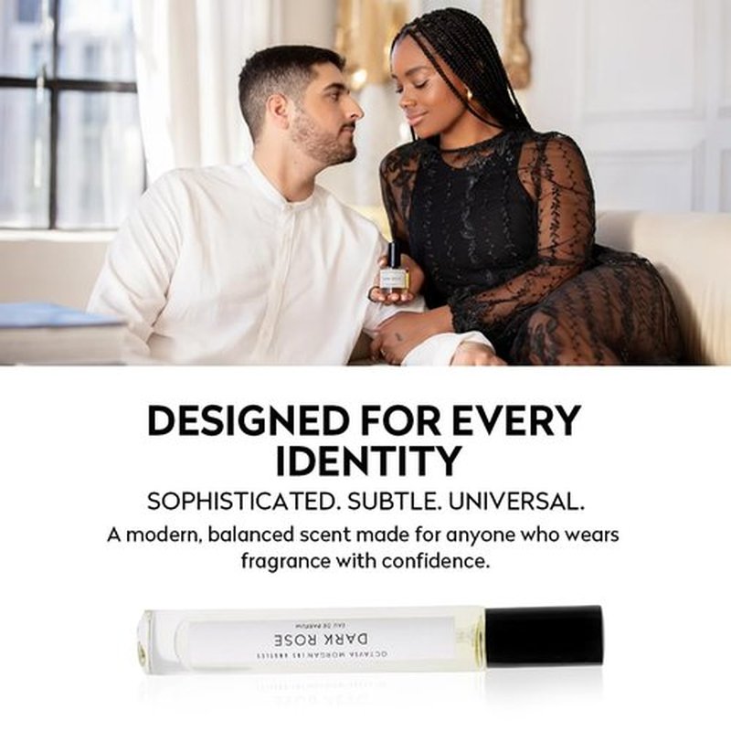 **Octavia Morgan Dark Rose Eau De Parfum - Bold Vanilla & Black Rose Fragrance - 10ML Travel Size for Unforgettable Moments**
