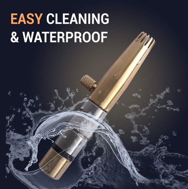 Royal Premium Nose Hair Trimmer for Men - Manual, Battery-Free, Waterproof Brass & Stainless Steel ET-32