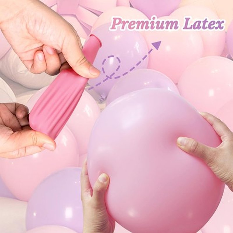 Pink and Purple Balloons - 100 Pack 12-Inch Latex Balloons for Girls' Baby Showers & Birthday Parties