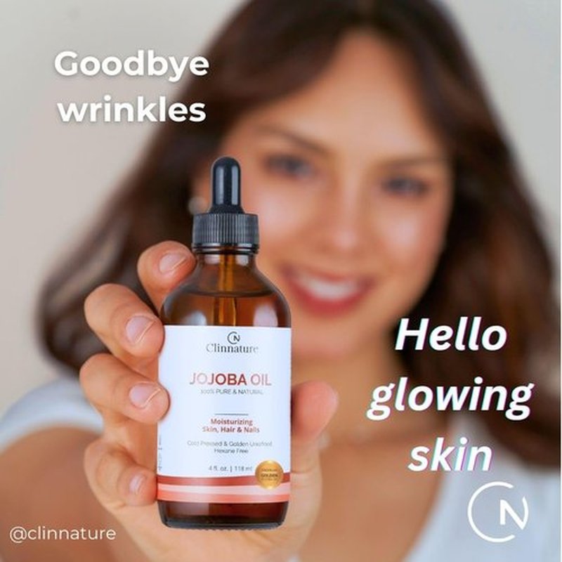 Clinnature Jojoba Oil for Nails & Cuticles – 100% Pure & Cold-Pressed Nail Oil for Stronger, Healthier Nails – Deep Cuticle Moisturizer for Dry, Cracked Skin – Hexane-Free, Fast Absorbing