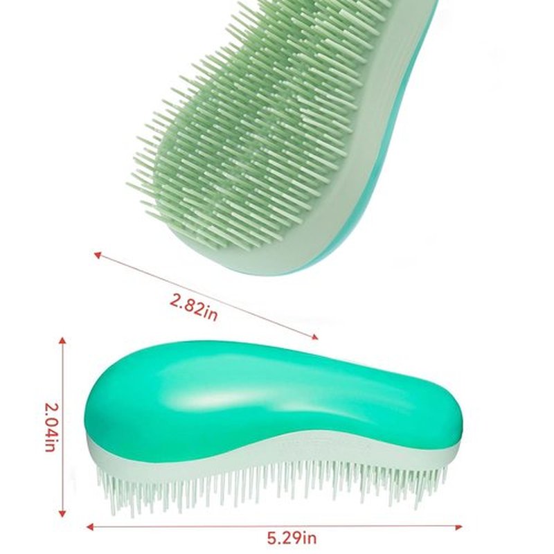 Skiennix Detangling Hair Brush - Gentle Hand Grip for All Hair Types | Wet or Dry Use (Aqua)