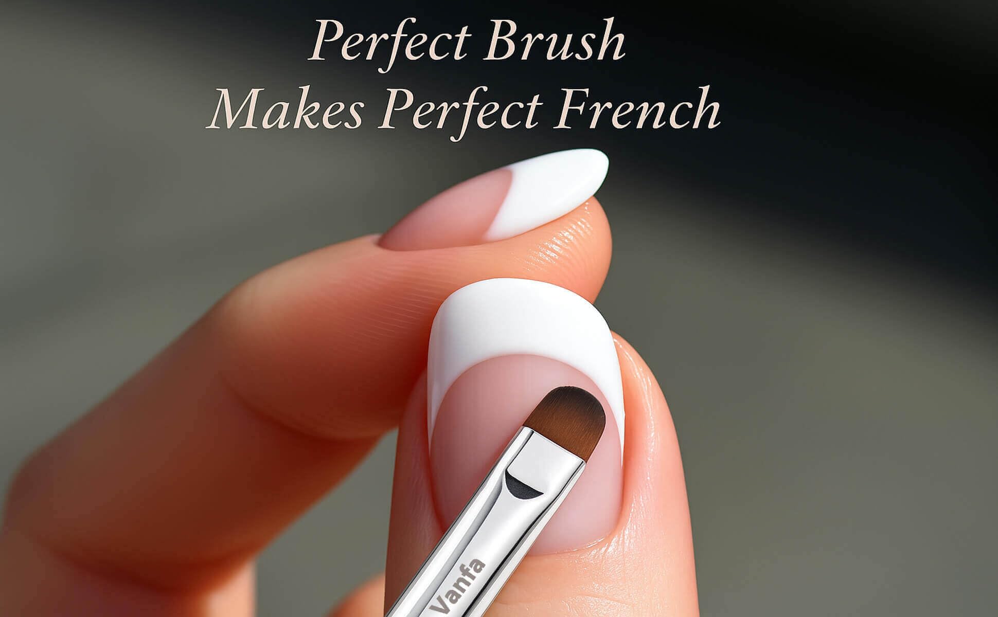 Vanfa French Brush for Nails, Clean up brush for Gel Nail Polish F16