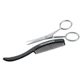 Tweezerman Moustache Scissors and Comb Black