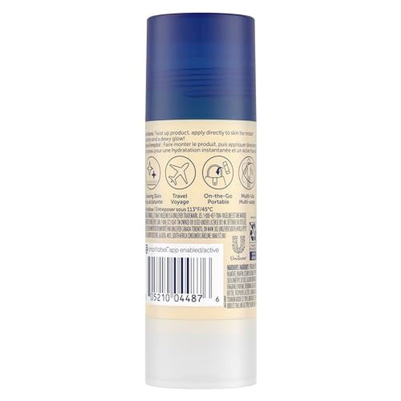 Vaseline Cocoa Shimmer Jelly Stick Highlighter & Luminizer Cocoa Butter Body Shimmer Stick, Lotion, Travel Size, for Glowing Skin, 1.4 Oz Ea (Pack of 6)