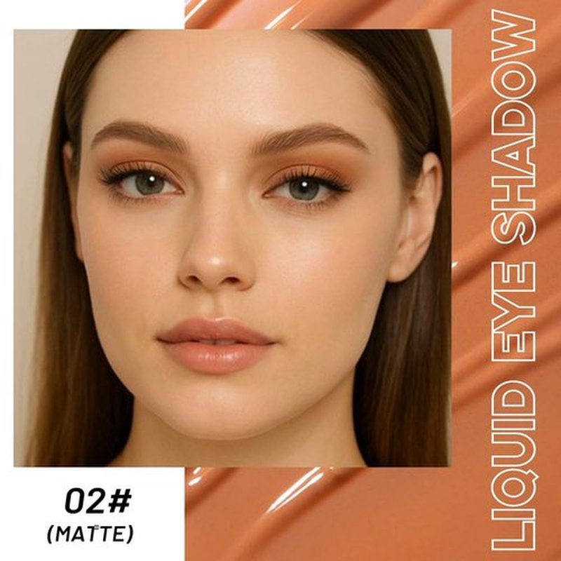 FeiCuiYun Liquid Metallic Eyeshadow - Longwear Matte Eye Shadow Cream for Older Women | Vegan & Cruelty-Free, Light Brown
