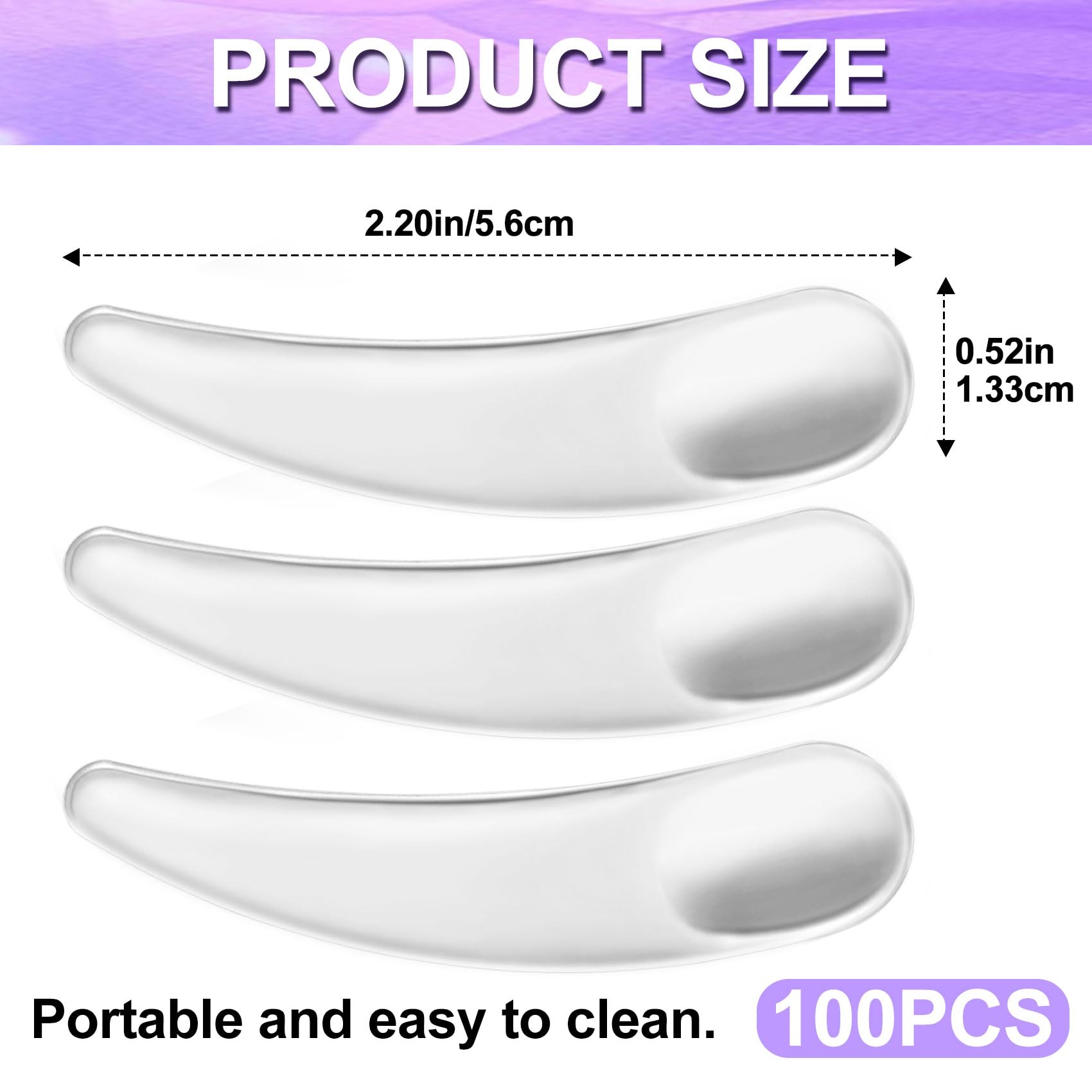 Pndeyo 100pcs Mini Plastic Makeup Spatula, Disposable Cosmetic Cream Spatulas Spoon, Transparent Skincare Scoop Applicator Facial Massage Beauty Tools for Mixing and Sampling Face Eye Cream
