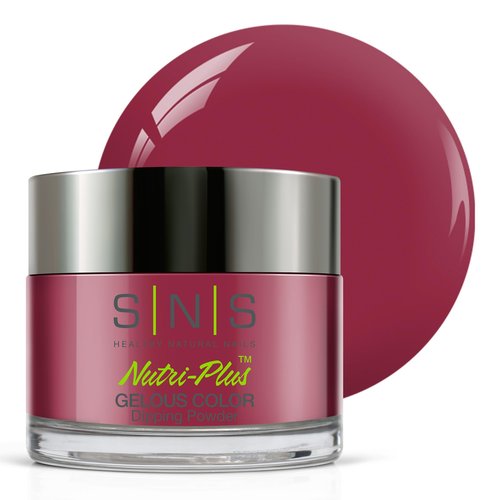 SNS Nail Dip Powder, Gelous Color Dipping Powder - Red Velvet (Red/Burgundy, Shimmer) - Long-Lasting Dip Nail Color Lasts 14 Days - Low-Odor & No UV Lamp Required - 1 OZ
