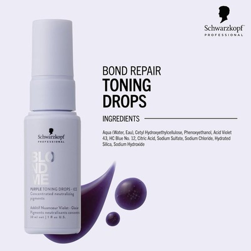 BLONDME Blonde Wonders Leave-In Toning Drops - Eliminate Brassy Yellow Tones | Ice, 1.0 Fl Oz | Color Depositing Treatment for Cool Blonde or Gray Hair
