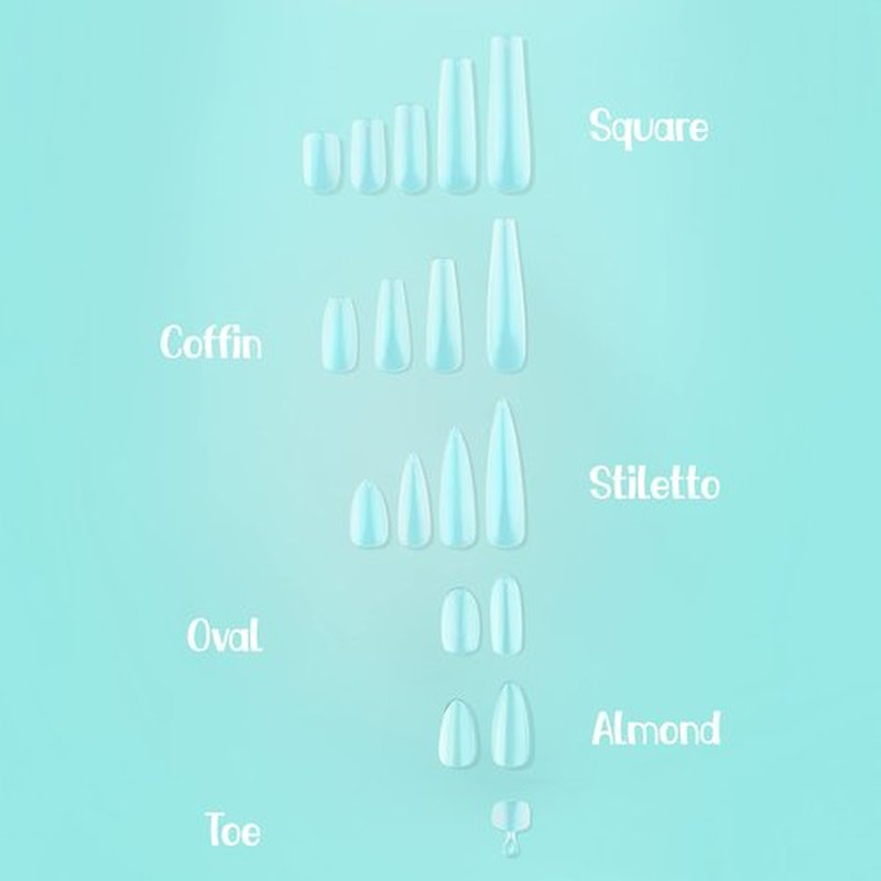 NABulous Nails Square Long Gel Tips | Full Cover Pre-Shaped Press-On Extensions | Soft Gel Artificial Nails for Salons & DIY (Square Long)