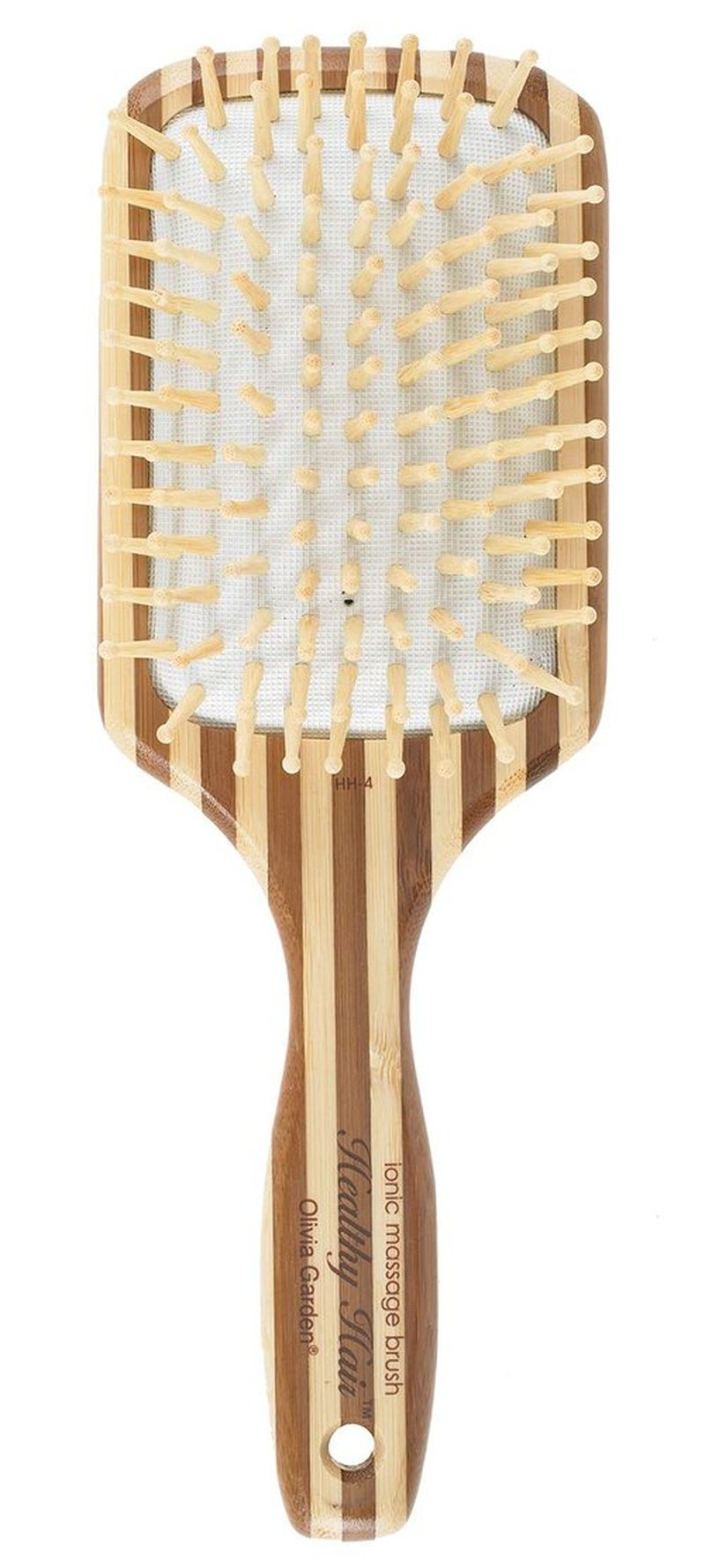 Olivia Garden Eco-Friendly Bamboo Ionic Massage Hair Brush - Large Paddle Design for Healthy Hair