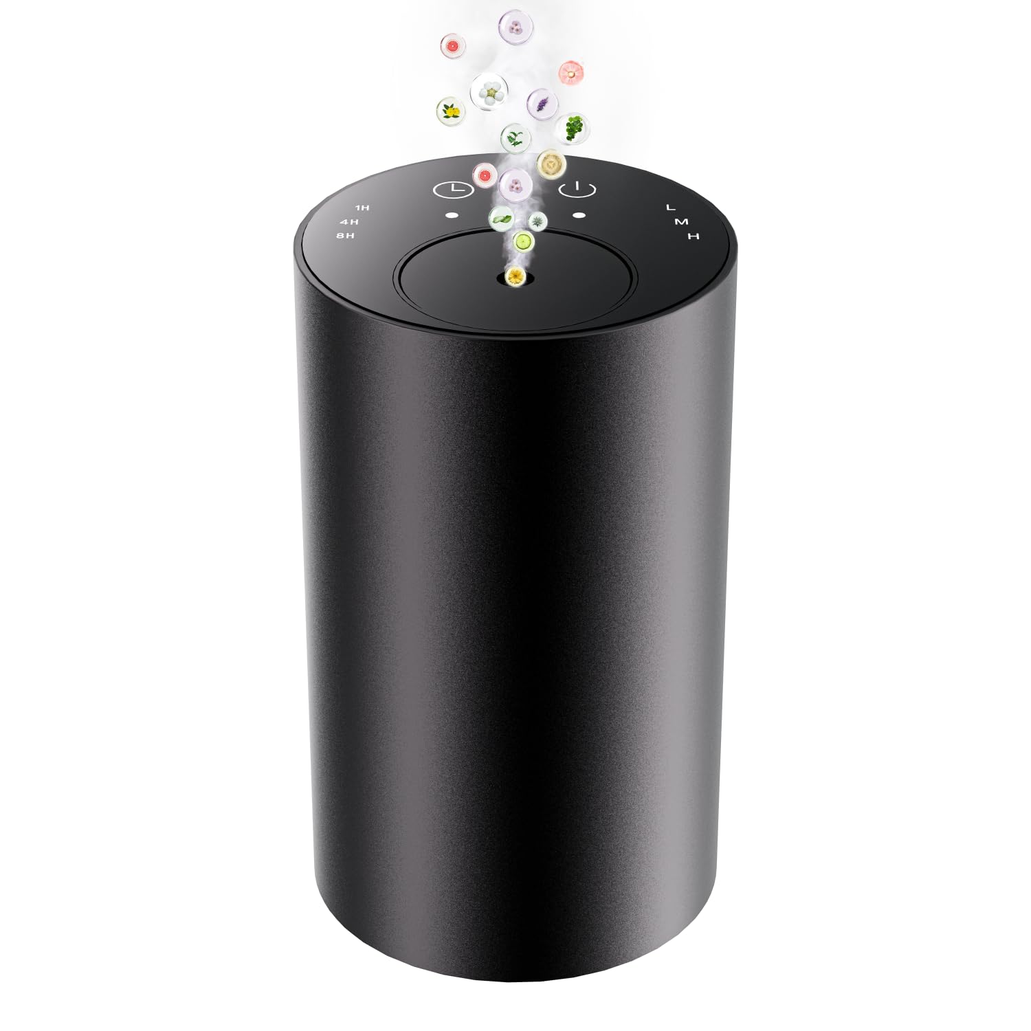 Waterless Essential Oil Diffuser, Portable Aromatherapy Diffuser, Mini Scent Machine, Battery Operated, 1/4/8-Hour Timer, 20ml Capacity, 3 Mist Levels for Home, Car, Room Office,No included oil(Black)