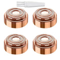 4PCS Replacement Heads for Flawless Gen 2, Double Halo Facial Hair Removal Tool for Women, Replacement Blades for Finishing Touch Flawless Hair Removal with Brush