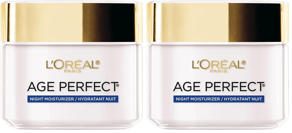 L'Oreal Paris Age Perfect Collagen Expert Anti-Aging,Anti-Wrinkle Night Moisturizer 2.5 oz,(Pack of 2)