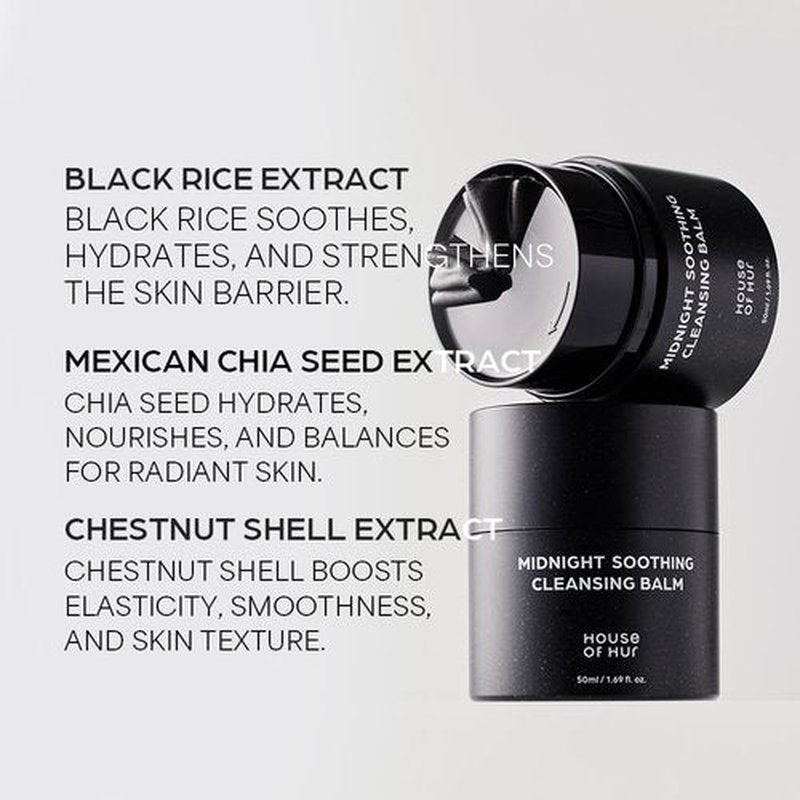 House of Hur Midnight Soothing Cleansing Balm | Hydrating & Calming Korean Skincare | 1.69fl.oz