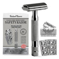 Rockwell Razors 6C Gunmetal Chrome Safety Razor - 6 Adjustable Settings & 5 Recyclable Blades | Eco-Friendly Shaving for All