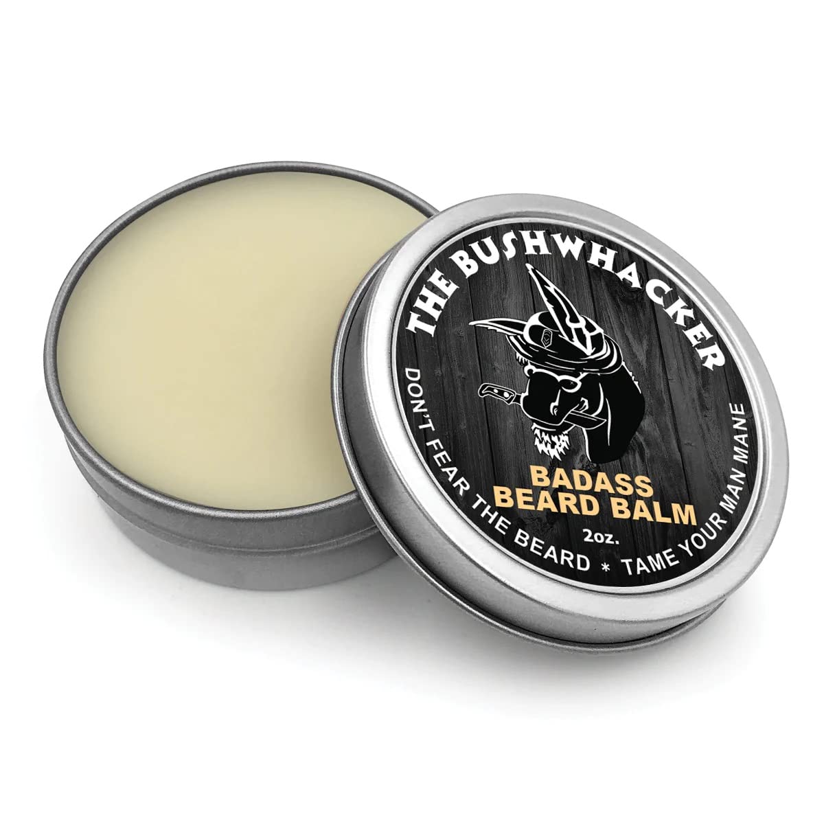 Badass Beard Care Beard Balm - The Bushwhacker Scent, 2 oz - All Natural Ingredients, Keeps Beard and Mustache Full, Soft and Healthy, Reduce Itchy and Flaky Skin, Promote Healthy Growth