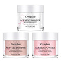 Creaglam Super Nail Acrylic Powder - 3 Pcs 28g Cover Pink Polymer for 3D Art & French Extensions - No Lamp Needed