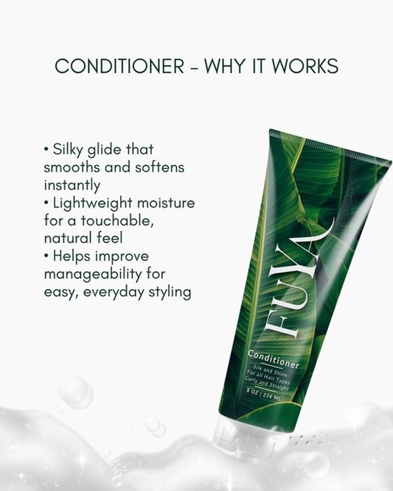 FUYA Hydrating Conditioner - Sulfate-Free Moisturizing Formula with Shea Butter & Almond Oil | 8 oz for Frizz Control