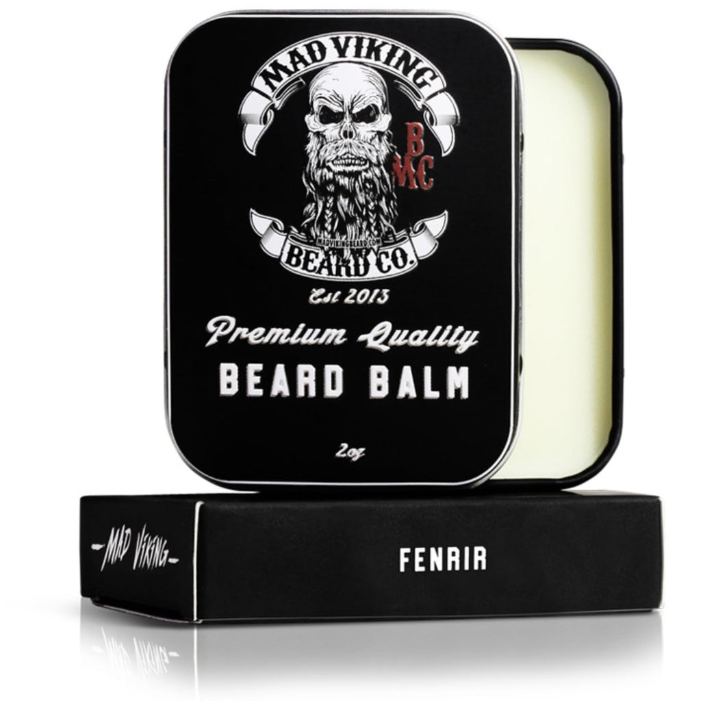 Mad Viking Beard Company Beard Balm for Men, 2oz - All Natural Ingredients, Handmade and Cruelty-Free, Medium to Heavy Hold, Ravn Rom - Beard Hair Conditioner