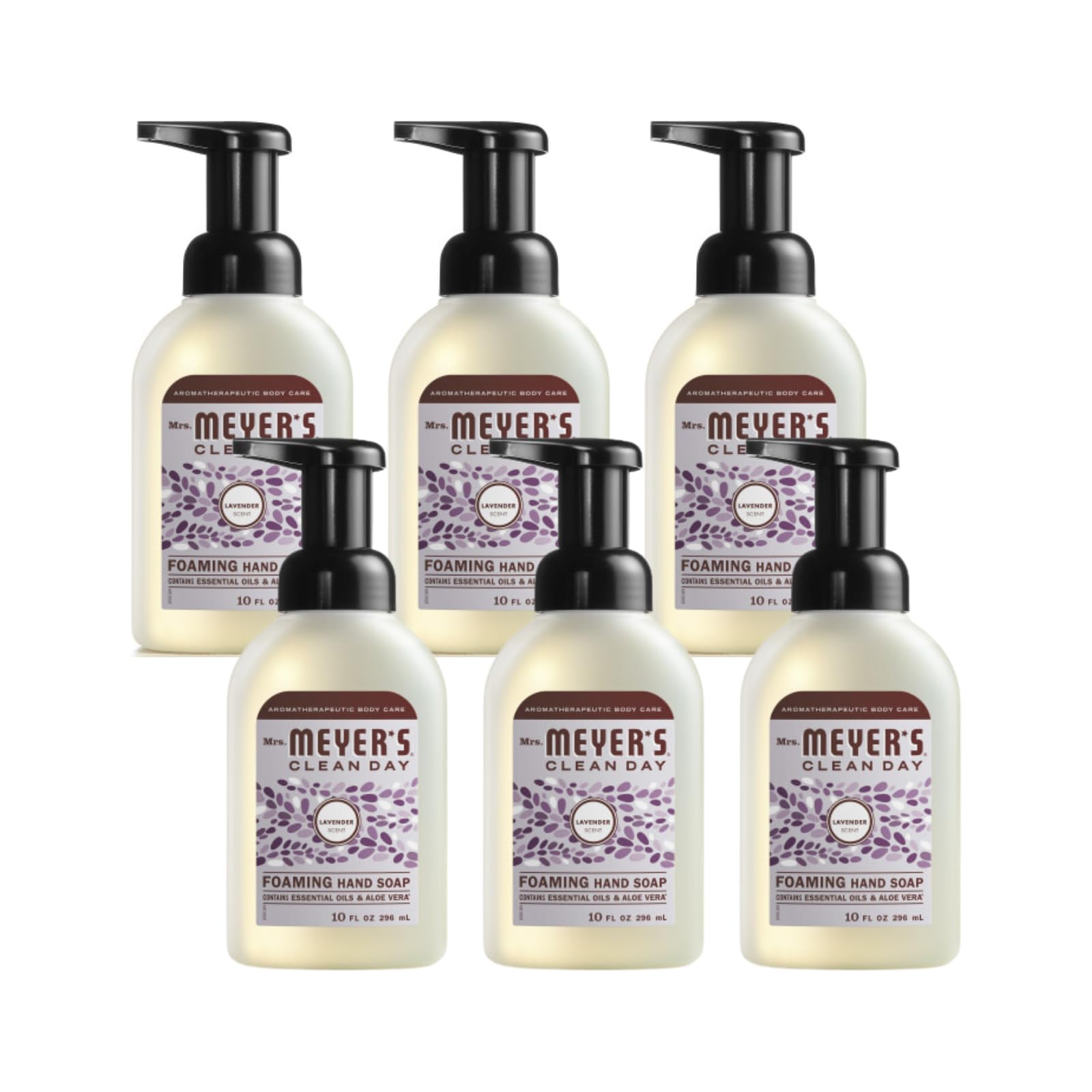 Mrs. Meyer's Foaming Hand Soap, Lavender, 10 Oz (Pack of 6)