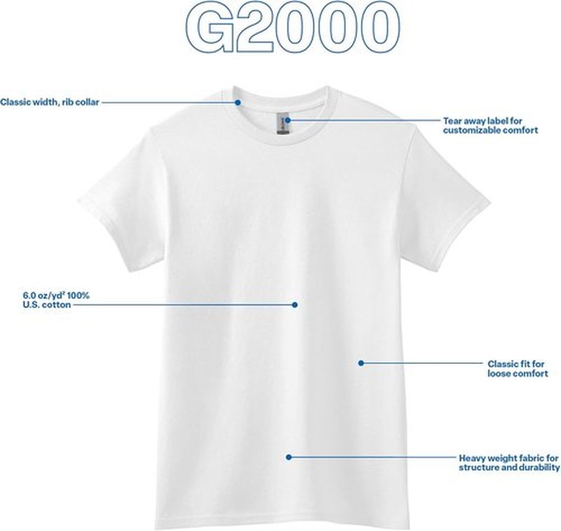Gildan Ultra Cotton T-Shirt - Comfortable & Durable | Multipack Options Available