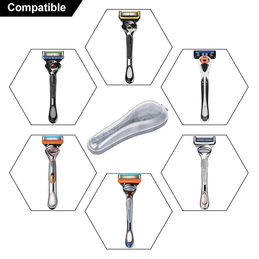 LinMei Razor Case Compatible with Gillette Fusion ProGlide Razors Manual Razor Trimmer Protector Men Razor Cover
